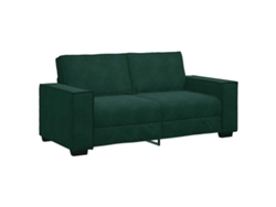 Sofá de dos plazas, verde oscuro, 180x78x84 cm, en terciopelo, MAISON EXCLUSIVE