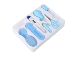 Kit De Cuidado Para Bebés Recién Nacidos Con Tijeras De Uñas Seguras Y Accesorios De Salud - Azul