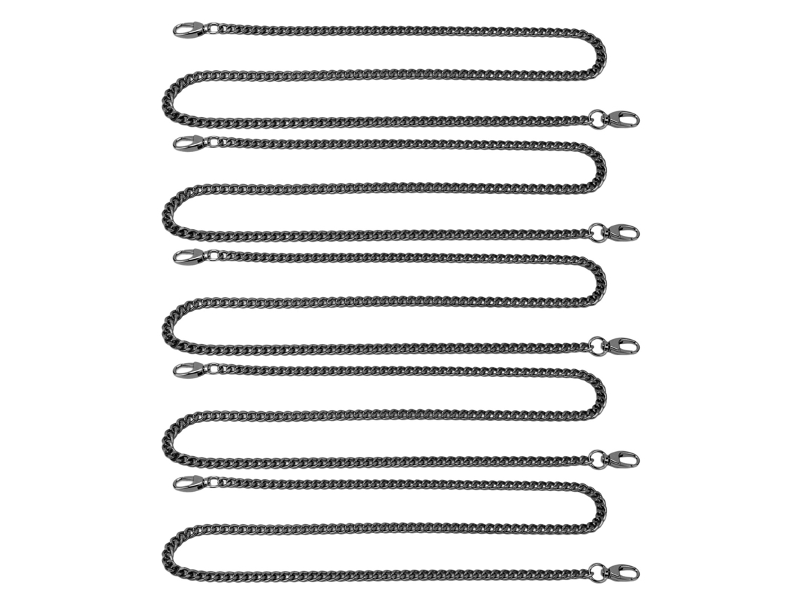 5 Pcs Corrente de Controle de Alumínio 1m Diy para Joias Pulseiras Colares Prata Preto