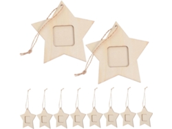 Juego 10 Marcos Fotos Colgantes Forma Estrella Decoración Hogar Oficina Mini