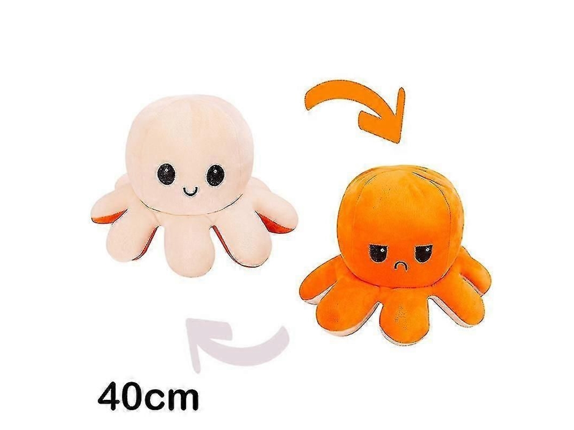 Pulpo De Peluche Reversible De 30/40 Cm Con Doble Estampado Y Diferentes Expresiones.