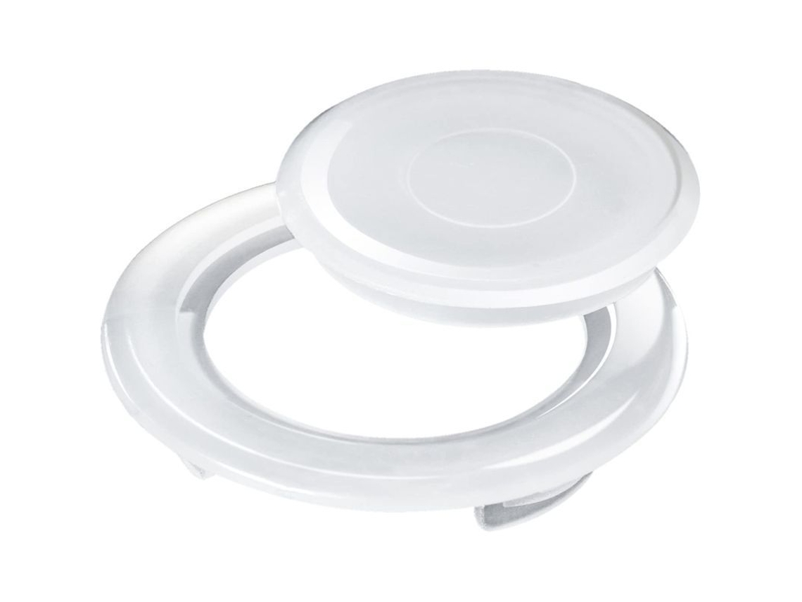 2 Juegos De Aro Y Tapa Para Orificio De Sombrilla De Mesa De Patio De 2 Pulgadas, Tamaño Estándar (blanco)