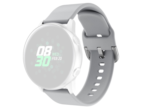 Correa de Silicona diseño de hebilla cuadrada para Samsung Galaxy Watch 5 40mm/44mm/Watch 5 Pro 45mm/Watch4 40mm/44mm/Watch4 Classic 42mm - canoso
