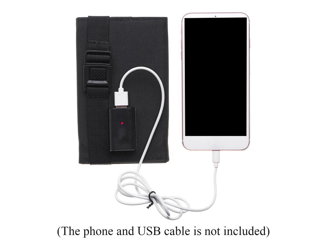 Cargador Solar Usb Portátil De 5v 10w Con 4 Paneles De Silicio Monocristalino, Resistente Al Agua Para Acampar Y Hacer Senderismo.