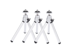 3 Mini Trípodes Para Telescopio, Aleación De Aluminio Plateado Con Esmalte, Resistentes Al Descascarillado.