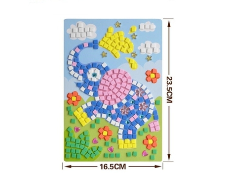 Hecho a mano 3d niños mosaico diy pegatinas de cristal arte - espuma eva juguetes educativos creativos4 SLOWMOOSE