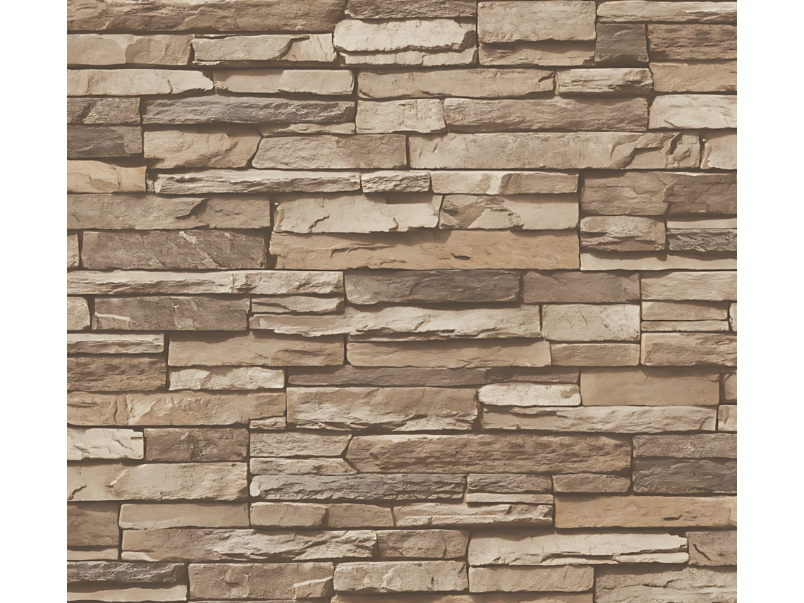 958332-Gu Papel Pintado Efecto Piedra Azulejos Lisos Mate 5 33 M2 PROFHOME