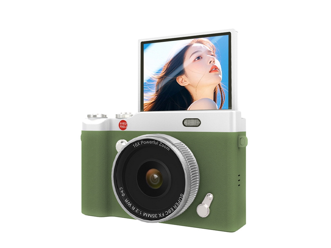 Cámara digital retro con pantalla abatible Ultra HD, sin manchas verdes. YUNZII