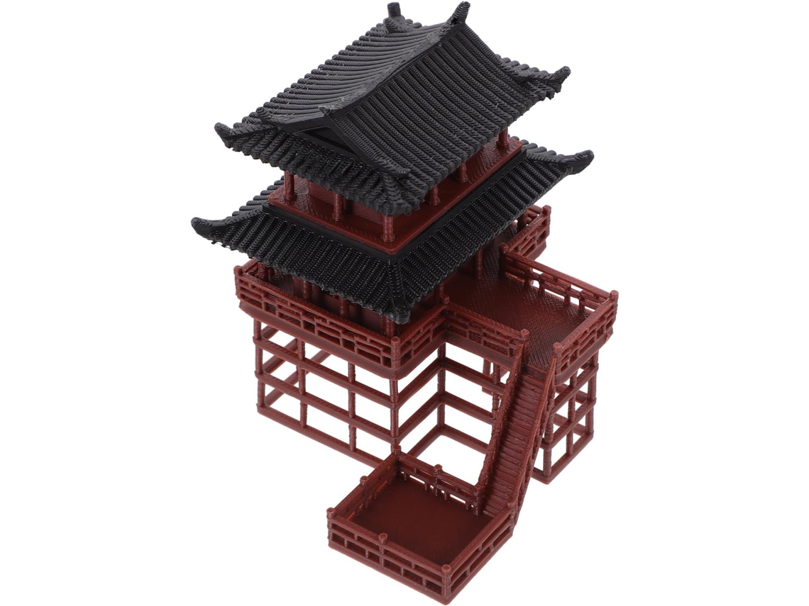 Kichouse Miniatura De Resina, Adorno De Pabellón Para Acuario Y Decoración De Balcones. Arquitectura Tradicional Para