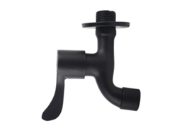 Grifo de pared de acero inoxidable 304 negro para jardín y baño