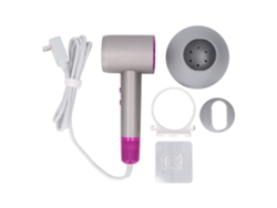 Secador De Pelo Iónico De Alta Velocidad De 1200 W, Secado Rápido, Bajo Nivel De Ruido, Con Boquilla Gris/morada.