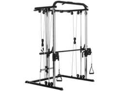 Máquina De Entrenamiento Con Pesas Multifuncional Con Barra Para Sentadillas, Color Negro.