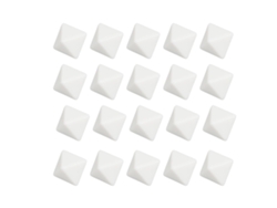 Jinwei-20 Unidades Dados De 8 Caras Plásticos En Blanco Set Diy Para Juegos De Mesa Fiesta Conteo Matemático Enseñanza Blanco