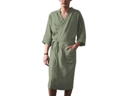 Pijama Enterizo De Manga Tres Cuartos De Algodón Y Lino Para Hombre Epb
