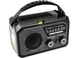 Radio solar portátil Zruxe H21 NOAA/FM/AM, SOS, brújula, Bluetooth 5.3, linterna (gris, 16000 mAh)