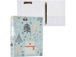 Besportble Carpeta De Oso Navideño Y Anillas Flexibles Con Su Diseño Adaptable 27 X 31,5 X 6 Cm