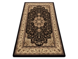 Alfombra DYWANY LUSZCZOW Royal Agy 0521 (Negro - 100x200 cm - Polipropileno)