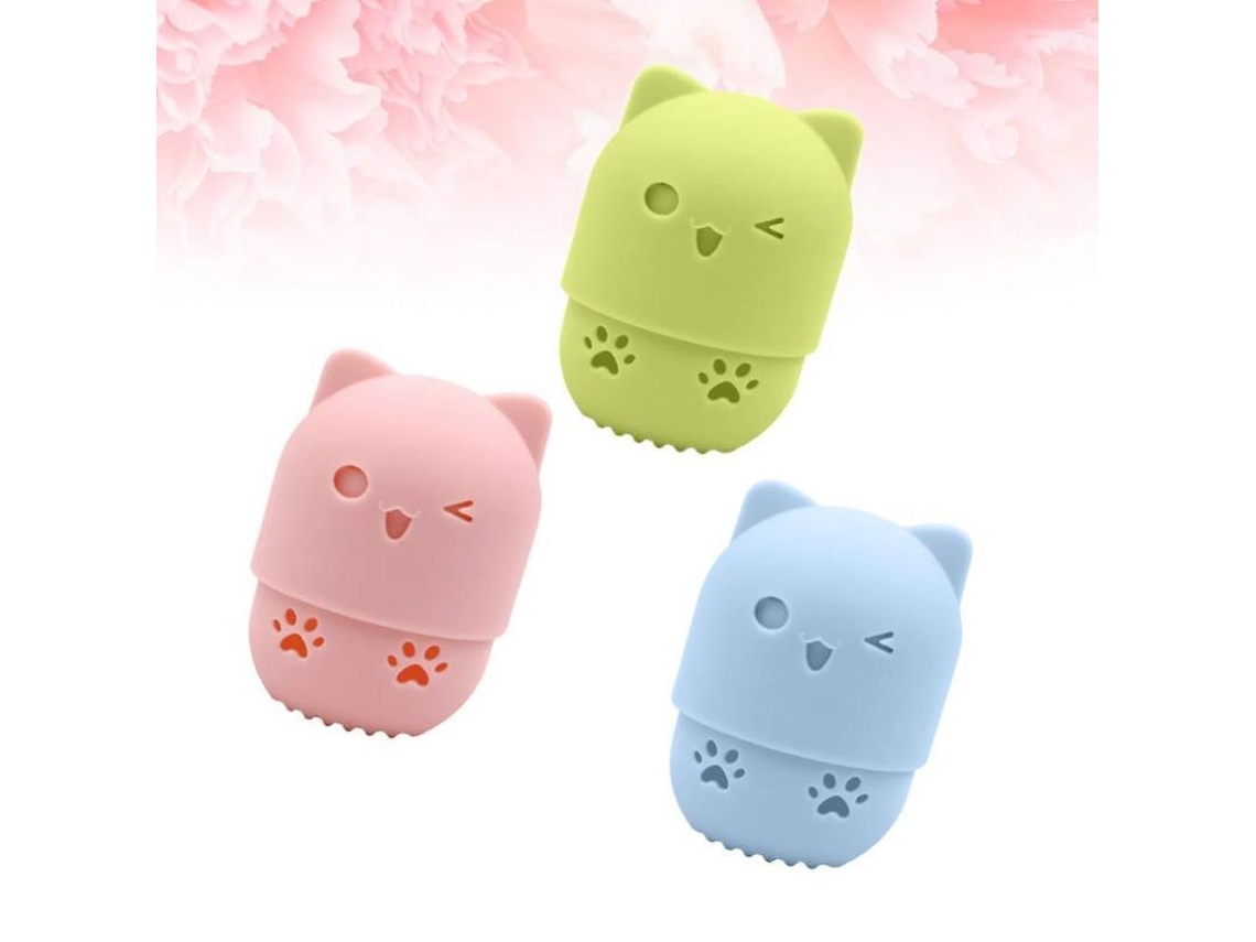 Estuche Portátil Reutilizable De 3 Piezas Para Esponjas De Maquillaje, Ideal Para Difuminar.