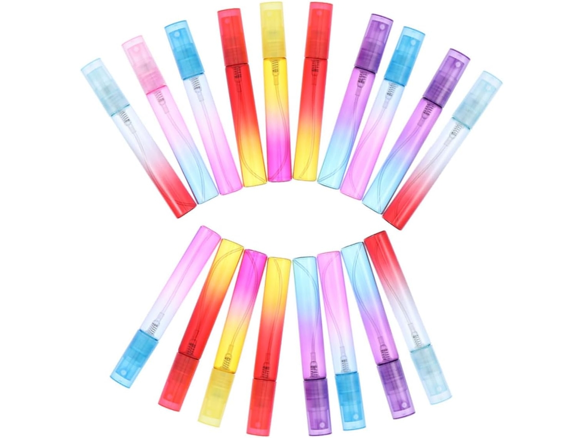 Paquete De 18 Frascos Pulverizadores Portátiles Con Efecto Degradado Para Perfumes Y Cosméticos - Frascos De Viaje