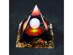 Pirámide De Orgonita Epoxi Decorativa De 5 Cm Para Decoración Del Hogar/oficina Qk07 Ojo Rojo