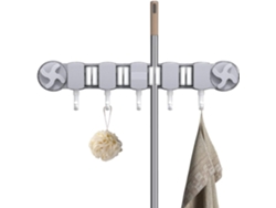Soporte De Pared Para Escobas Con Ventosas: