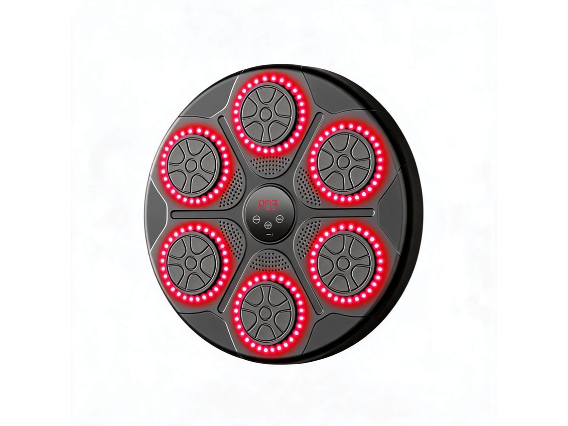 Máquina de boxeo Bluetooth para entrenamiento, soporte de pared para golpes, equipo de música electrónica roja DIGITALLAB