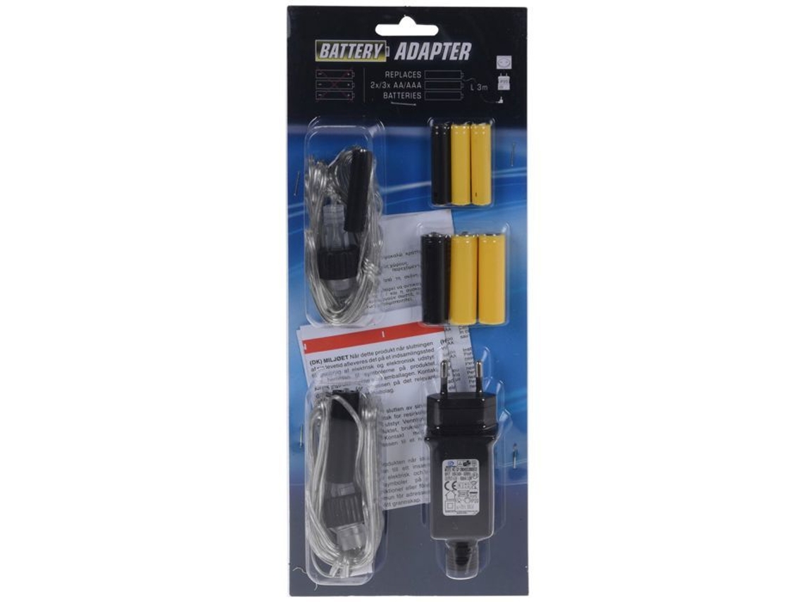 Adaptador eliminador de batería 2xAA o 3xAA Accesorios Decoración Luces navideñas