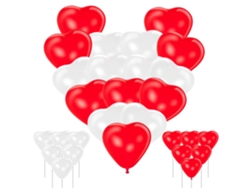 Creadores de ambientes románticos, fondos únicos para tus momentos especiales, globos rojos y blancos en forma de corazón, decoraciones para bodas.
