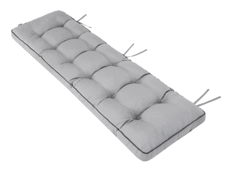 Cojín para banco de jardín con cojín grueso para uso en exteriores. Largo: 180cm, ancho: 40cm - Gris SALES CORE