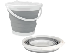 Caja Plegable Engrosada - 10 Litros - Material De Silicona - Diseño Compacto - Fácil De Limpiar - Caja De Fregão - Gris