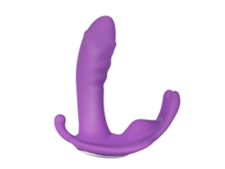 Juguete Vibrador Usable Mujer 10 Modos Impermeable Carga Usb Morado