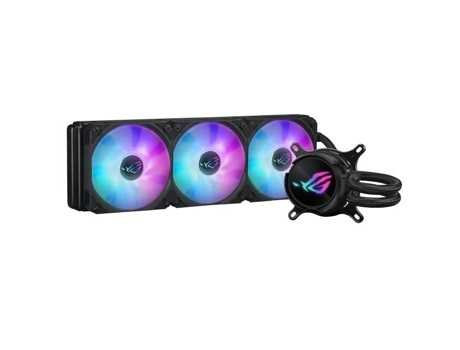 Enfriador líquido de CPU todo en uno ASUS Rog Strix Lc Iii 360 Argb con bloque de agua giratorio 360, ventiladores Rog Argb 360 Premium