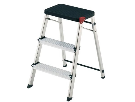 Rolser taburete hogar aluminio 3 peldaños negro mt3001