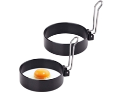 Molde Anillas Huevos Cocina 2 Piezas Acero Inoxidable Formas Variadas Para Freir Omelettes Pancakes