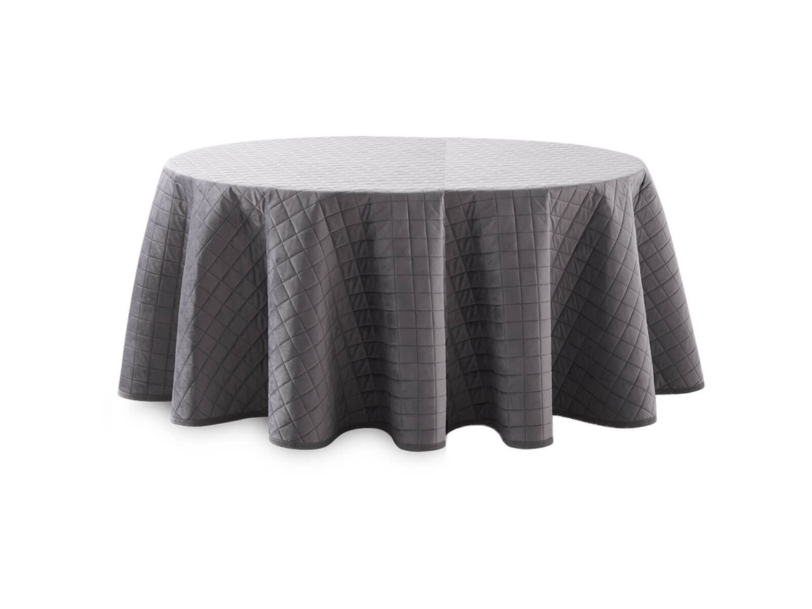 Lanovenanube Falda Camilla Velvet Acolchada Ovalada Gris, 90x150