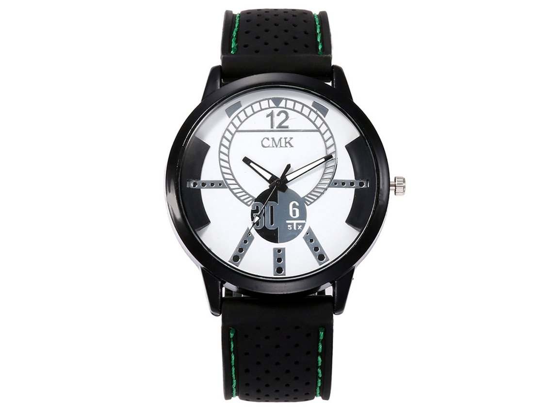 Reloj Deportivo Unisex Con Correa De Silicona, Reloj De Pulsera Verde Informal