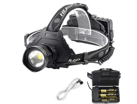 Linterna frontal LED recargable por USB, resistente al agua para acampar, cazar, correr, pescar, andar en bicicleta GELLDG