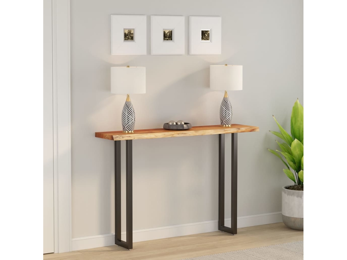 Tablero Escritorio | Superficie De Mesa | Tablero De Mesa Rectangular Madera De Acacia Borde Vivo 180x30x2,5 Cm Wsd42623