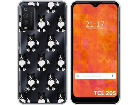Carcasa TCL 205 TUMUNDOSMARTPHONE Dibujos Transparente Perros 07 Multicolor