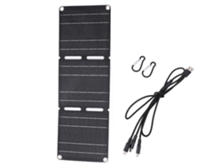 Panel Solar 30w Plegable Resistente Al Agua Ip68 Con Salidas Usb Dual Para Camping