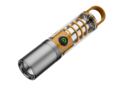 Linterna LED para uso exterior, iluminación multifuncional para camping, luz de trabajo portátil y recargable.