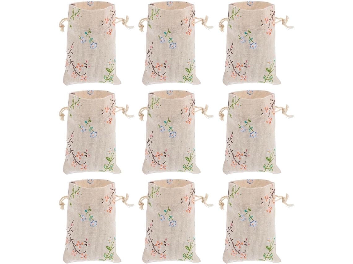 Juego De 50 Bolsitas De Yute Con Cordón Para Joyas, 10 X 14 Cm, Bolsas Vacías.