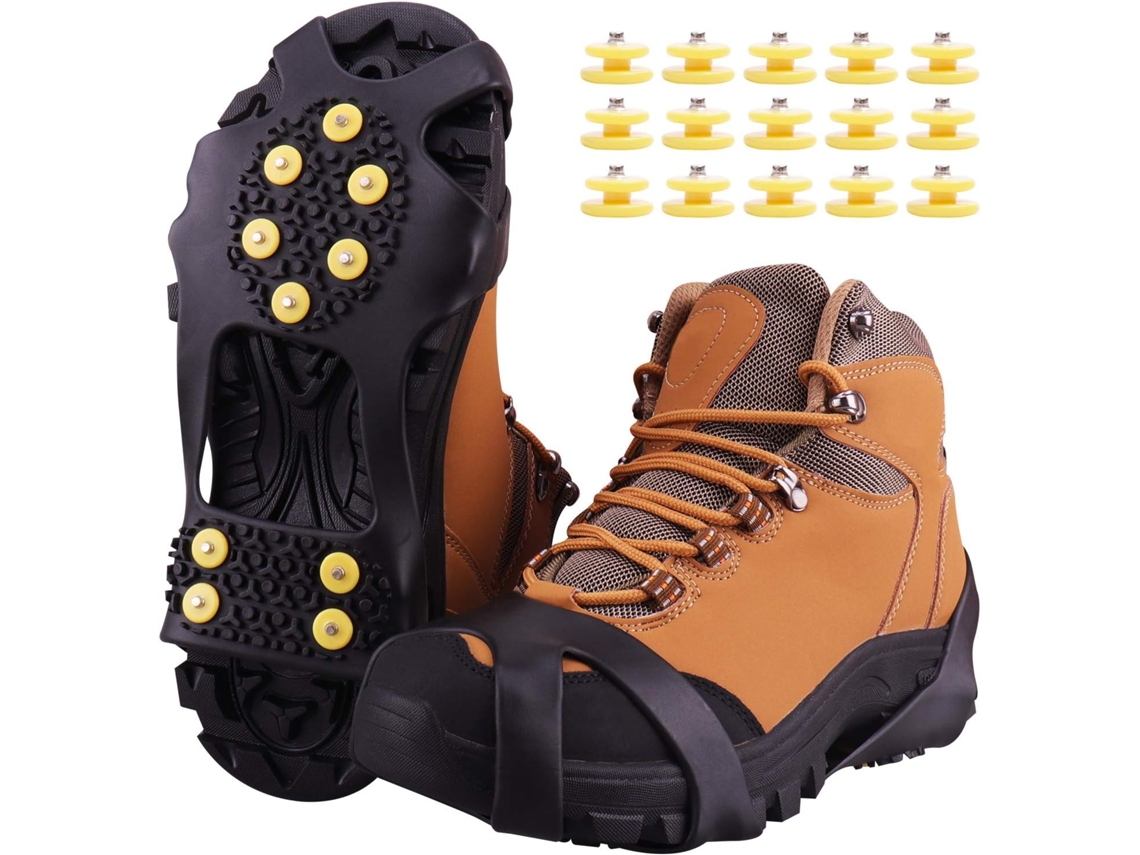 MEOIRUERY Puntas para Zapatos, Garras para Zapatos, Crampones para Zapatos en Invierno con 15 Puntas de Repuesto