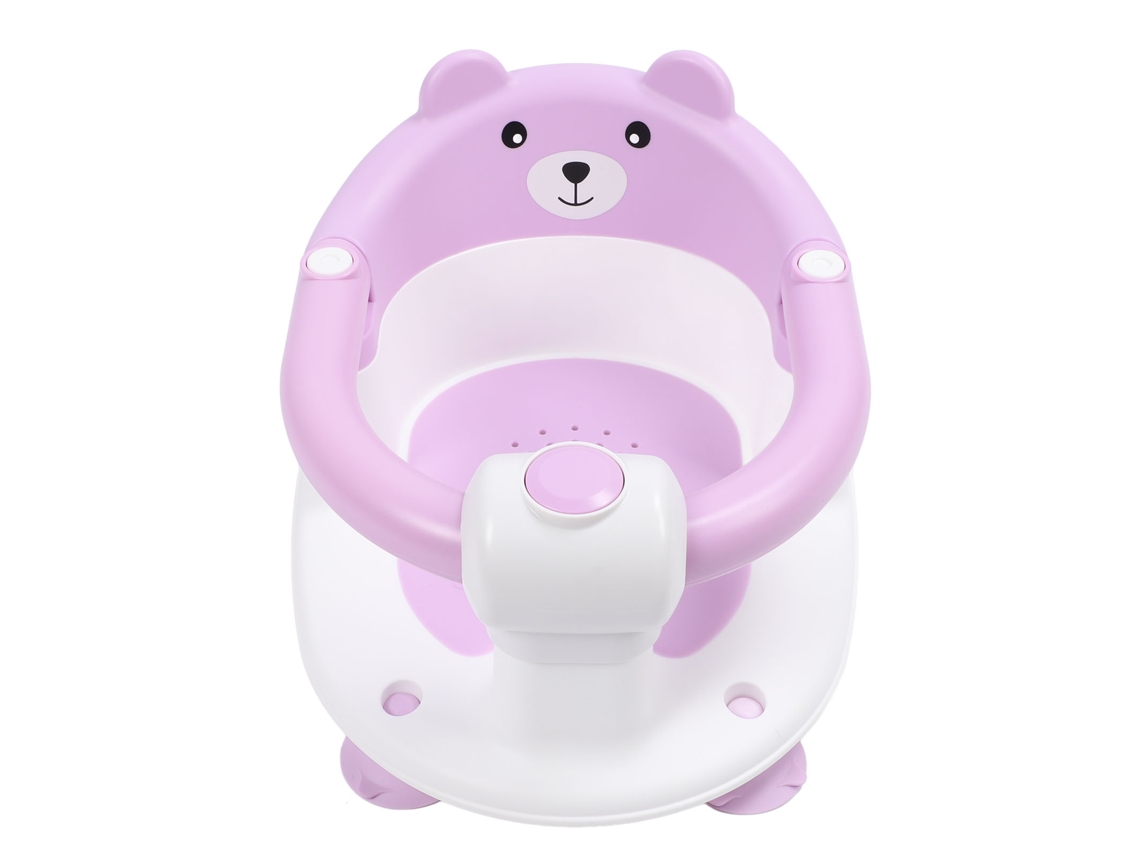 Silla De Baño Para Bebé Segura Y A Prueba De Derrames - Diseño Con Asiento - Plástico Morado