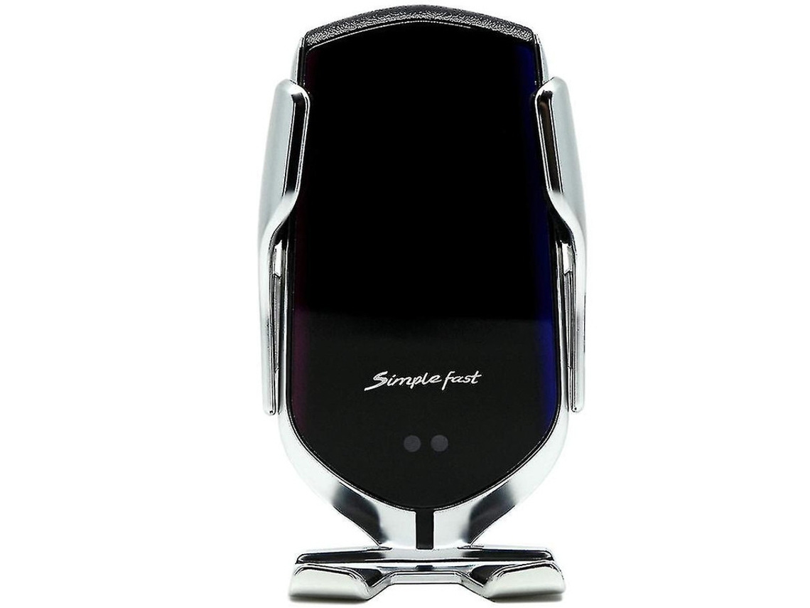 Cargador Coche Sin Auto Clip Giratorio Grados Qi Para Apple, Samsung Yemaesre Plateado