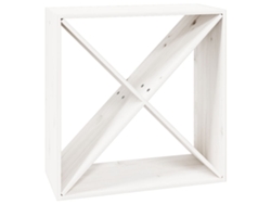 Maison Exclusive - Botellero De Madera Maciza De Pino Blanco 62x25x62 Cm