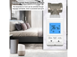 Válvula Termostática Tuya Zigbee Trv Con Pantalla Lcd, Programable Semanalmente, Control Por Aplicación, Compatible Con Alexa Y Asistente De Voz.