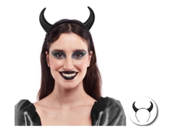 Diadema de Cuernos de Demonio negros de 8,8x9,2 cm
