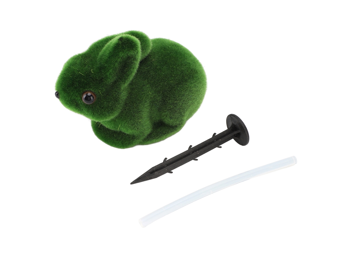 Estaca Para Conejos Con Musgo Verde Artificial, Resistente A La Lluvia, Para Decoración De Jardín.