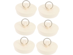 Juego de 6 tapones para fregadero de cocina, 45 x 47,5 mm, de goma resistente al agua, para baño y Slowmoose